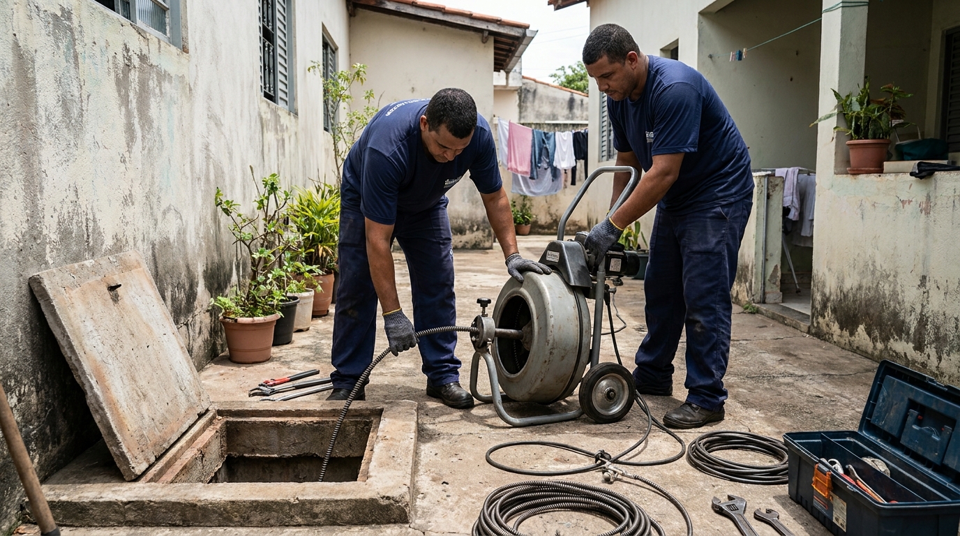 Desentupimento de Coluna Sanitária em Belém‑PA